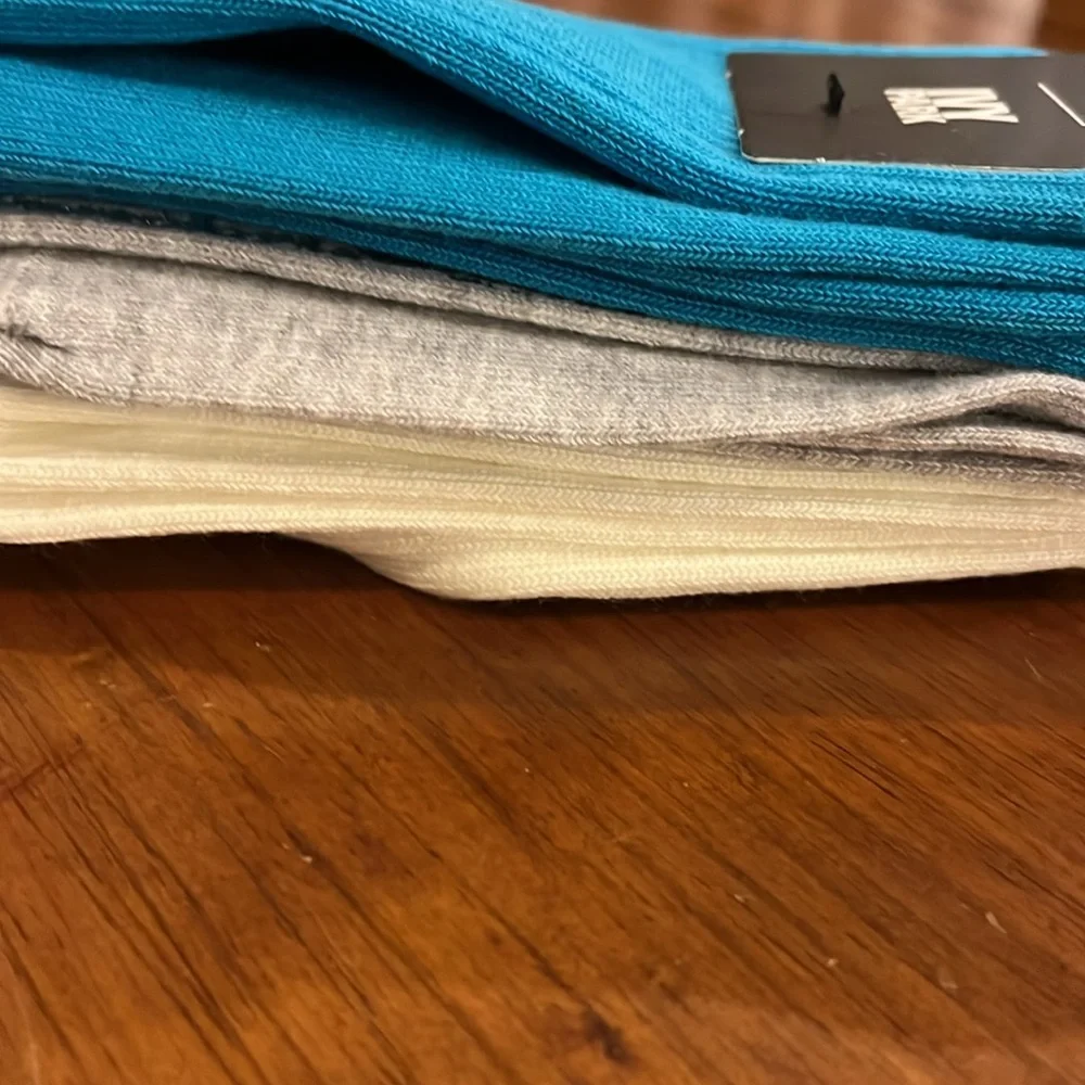 Adidas Ivy Park Socks x 3 pair Silver Sparkle Blue new Womens Size Large 10-11.5